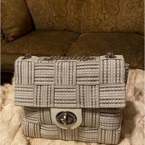 Alma Tonutti silver & off white Handbag